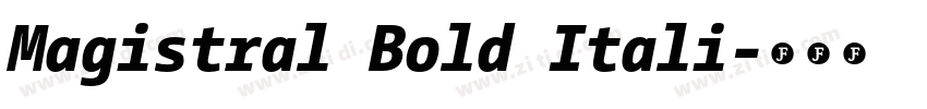 Magistral Bold Itali字体转换